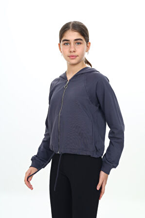 Toontoy Kız Çocuk Kapüşonlu Hırka