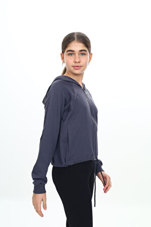 Toontoy Kız Çocuk Kapüşonlu Hırka