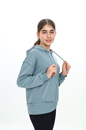 Toontoy Kız Çocuk Kapüşonlu Hırka