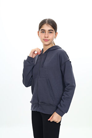 Toontoy Kız Çocuk Kapüşonlu Hırka