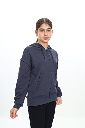 Toontoy Kız Çocuk Kapüşonlu Hırka