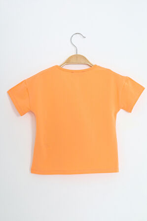 Toontoy Kız Çocuk Baskılı Tişört