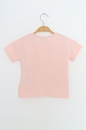 Toontoy Kız Çocuk Baskılı Tişört