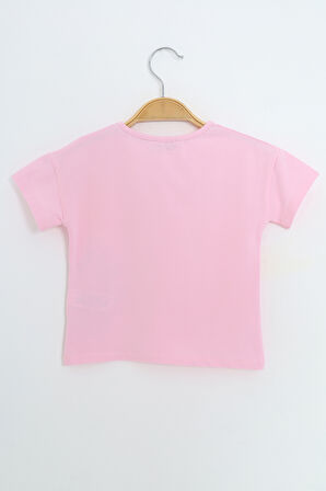 Toontoy Kız Çocuk Baskılı Tişört