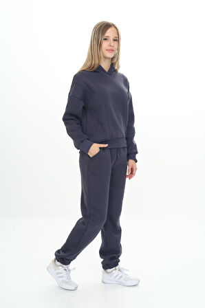 Toontoy Kız Çocuk Kapüşonlu Eşofman Takım