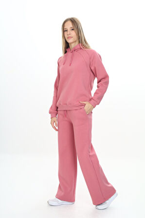 Toontoy Kız Çocuk Kapüşonlu Eşofman Takım