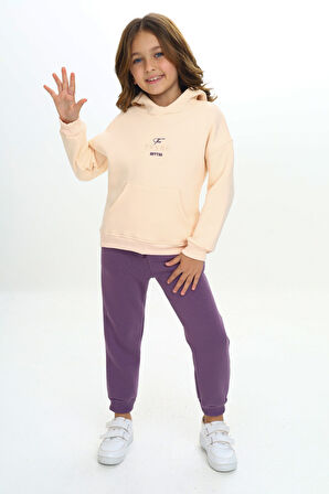 Toontoy Kız Çocuk Kapüşonlu Eşofman Takım