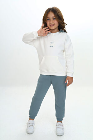 Toontoy Kız Çocuk Kapüşonlu Eşofman Takım