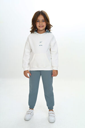 Toontoy Kız Çocuk Kapüşonlu Eşofman Takım