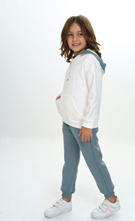 Toontoy Kız Çocuk Kapüşonlu Eşofman Takım