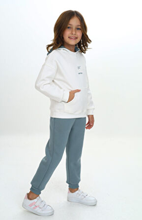 Toontoy Kız Çocuk Kapüşonlu Eşofman Takım