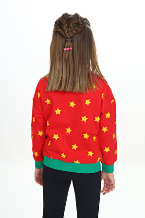 Toontoy Kız Çocuk Baskılı Sweatshirt