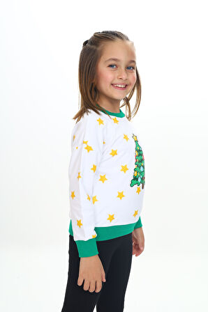 Toontoy Kız Çocuk Baskılı Sweatshirt