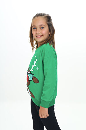 Toontoy Kız Çocuk Baskılı Sweatshirt