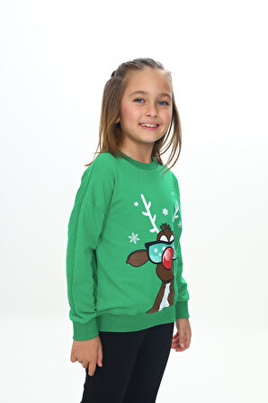 Toontoy Kız Çocuk Baskılı Sweatshirt