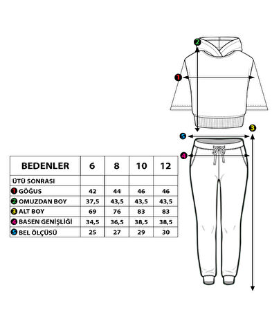 Toontoy Kız Çocuk Reflektörlü Yıldız Baskılı Eşofman Takımı