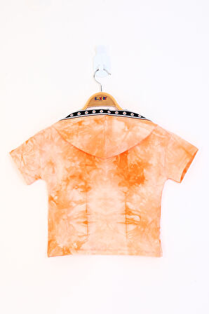 Toontoy Kız Çocuk Batik Desenli Papatya Baskılı Tişört