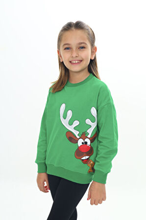 Toontoy Kız Çocuk Baskılı Sweatshirt