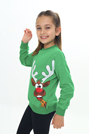 Toontoy Kız Çocuk Baskılı Sweatshirt