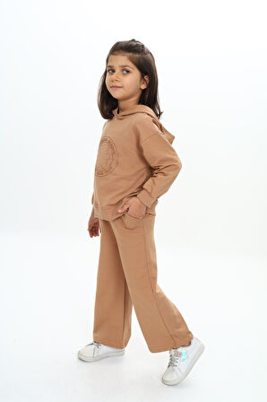 Toontoy Kız Çocuk Baskılı Eşofman Takım