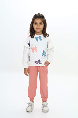 Toontoy Kız Çocuk Baskılı Eşofman Takım