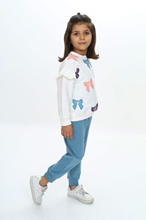 Toontoy Kız Çocuk Baskılı Eşofman Takım