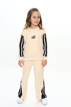 Toontoy Kız Çocuk Nakışlı Eşofman Takım