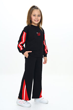 Toontoy Kız Çocuk Nakışlı Eşofman Takım