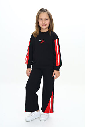 Toontoy Kız Çocuk Nakışlı Eşofman Takım