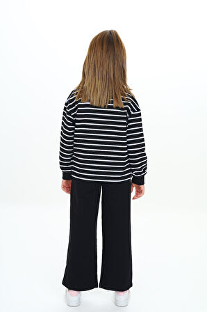 Toontoy Kız Çocuk Çizgili Eşofman Takım