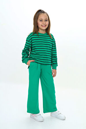 Toontoy Kız Çocuk Çizgili Eşofman Takım