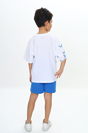 Toontoy Erkek Çocuk Göğsü Unstoppable Yazı Baskılı Şortlu Takım