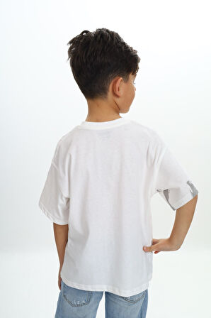 Toontoy Erkek Çocuk Sport Yazılı Fırça Baskılı Tişört