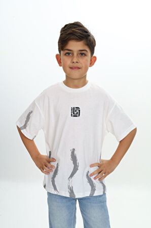 Toontoy Erkek Çocuk Sport Yazılı Fırça Baskılı Tişört