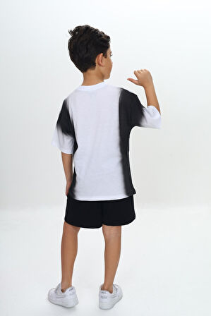 Toontoy Erkek Çocuk Garni Detaylı Playtıme Baskılı Şortlu Takım