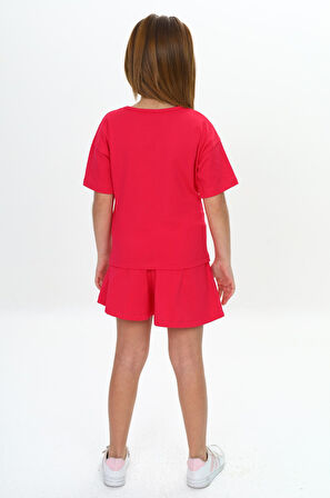 Toontoy Kız Çocuk Ponny Baskılı Şortlu Takım