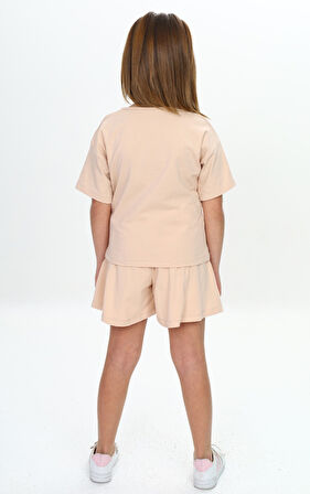 Toontoy Kız Çocuk Ponny Baskılı Şortlu Takım