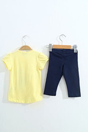 Toontoy Kız Çocuk Pale Danslı Kız Baskılı Kaprili Takım