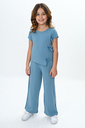 Toontoy Kız Çocuk Fiyonk Detaylı Eşofman Takım