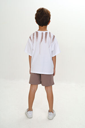 Toontoy Erkek Çocuk Shadowy Baskılı Şortlu Takım