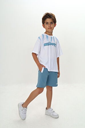 Toontoy Erkek Çocuk Shadowy Baskılı Şortlu Takım