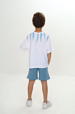 Toontoy Erkek Çocuk Shadowy Baskılı Şortlu Takım