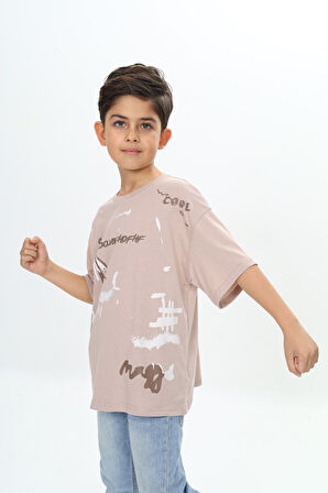 Toontoy Erkek Çocuk Grafiti Baskılı Tişört