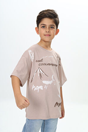 Toontoy Erkek Çocuk Grafiti Baskılı Tişört