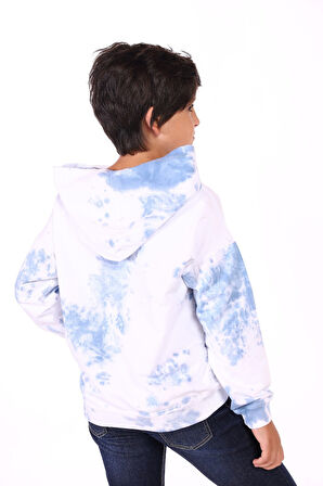 Toontoy Erkek Çocuk Kapüşonlu Bastik Desenli Sweatshirt
