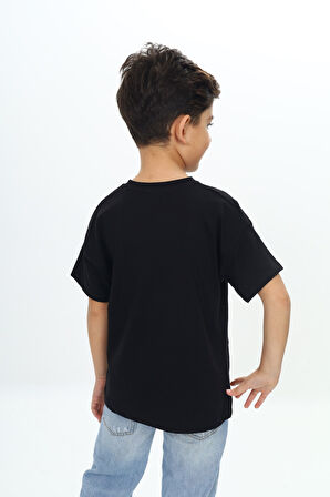 Toontoy Erkek Çocuk Şapkalı Ayı Baskılı Tişört