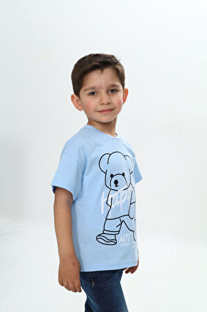 Toontoy Erkek Çocuk Ayıcık Baskılı Tişört