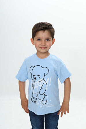 Toontoy Erkek Çocuk Ayıcık Baskılı Tişört
