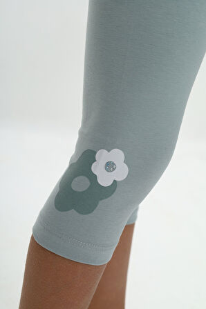 Toontoy Kız Çocuk Bloom Yazı Çiçek Baskılı Kaprili Takım