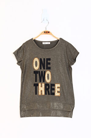 Toontoy Kız Çocuk Sim Detaylı Baskılı Tişört